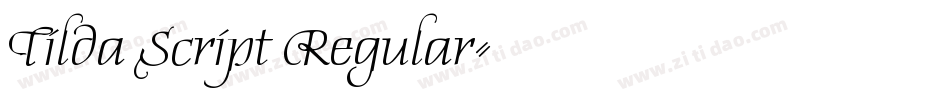 Tilda Script Regular字体转换